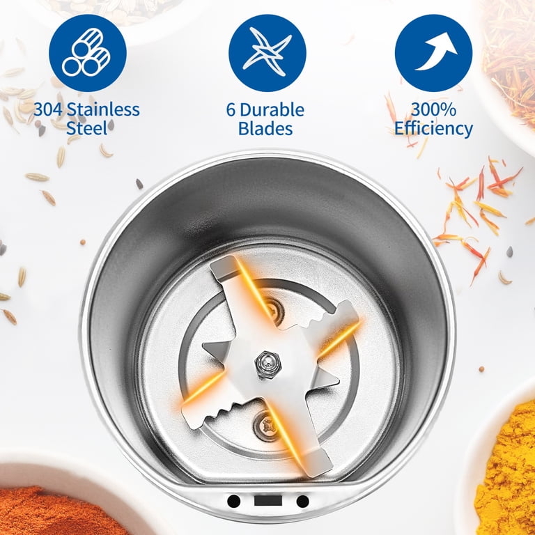 TINANA 200W Electric Coffee Grinder, Stainless Steel Blade photo 4