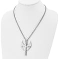 thumbnail image 4 of Stainless Steel Brushed And Polished Cross With Wings 20In Necklace Made In China -Jewelry By Sweet Pea, 4 of 8