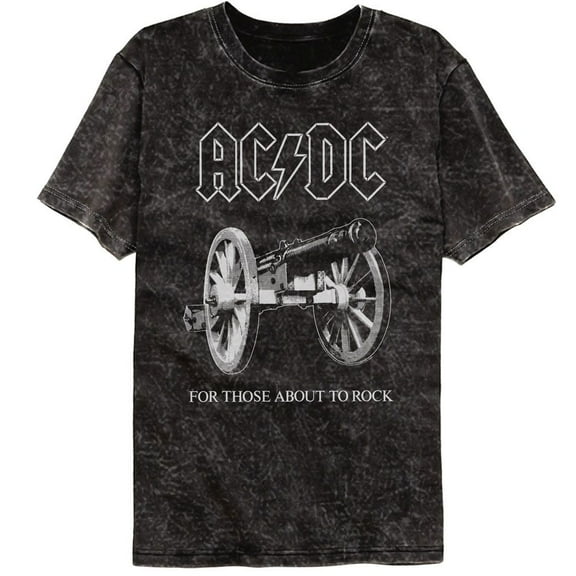 AC/DC About To Rock Mineral Wash Black Adult T-Shirt M