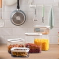 thumbnail image 3 of EastVita 4pcs Airtight Cereal Jar Storage Containers Set Waterproof Sealing Tank For Grain Sugar Flour Rice Nuts, 3 of 7