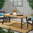 thumbnail image 2 of GDF Studio Anemone Outdoor Acacia Wood Dining Table, Gray and Mahogany, 2 of 9