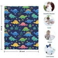 thumbnail image 4 of Colorful Dinosaurs Plant Dark Blue Pattern Blanket,Comfortable Soft Lamb Wool Throw Blanket,All Season,Warm Lightweight Blankets for Sofa Bed Couch Living Room Chair,30"x40", 4 of 4