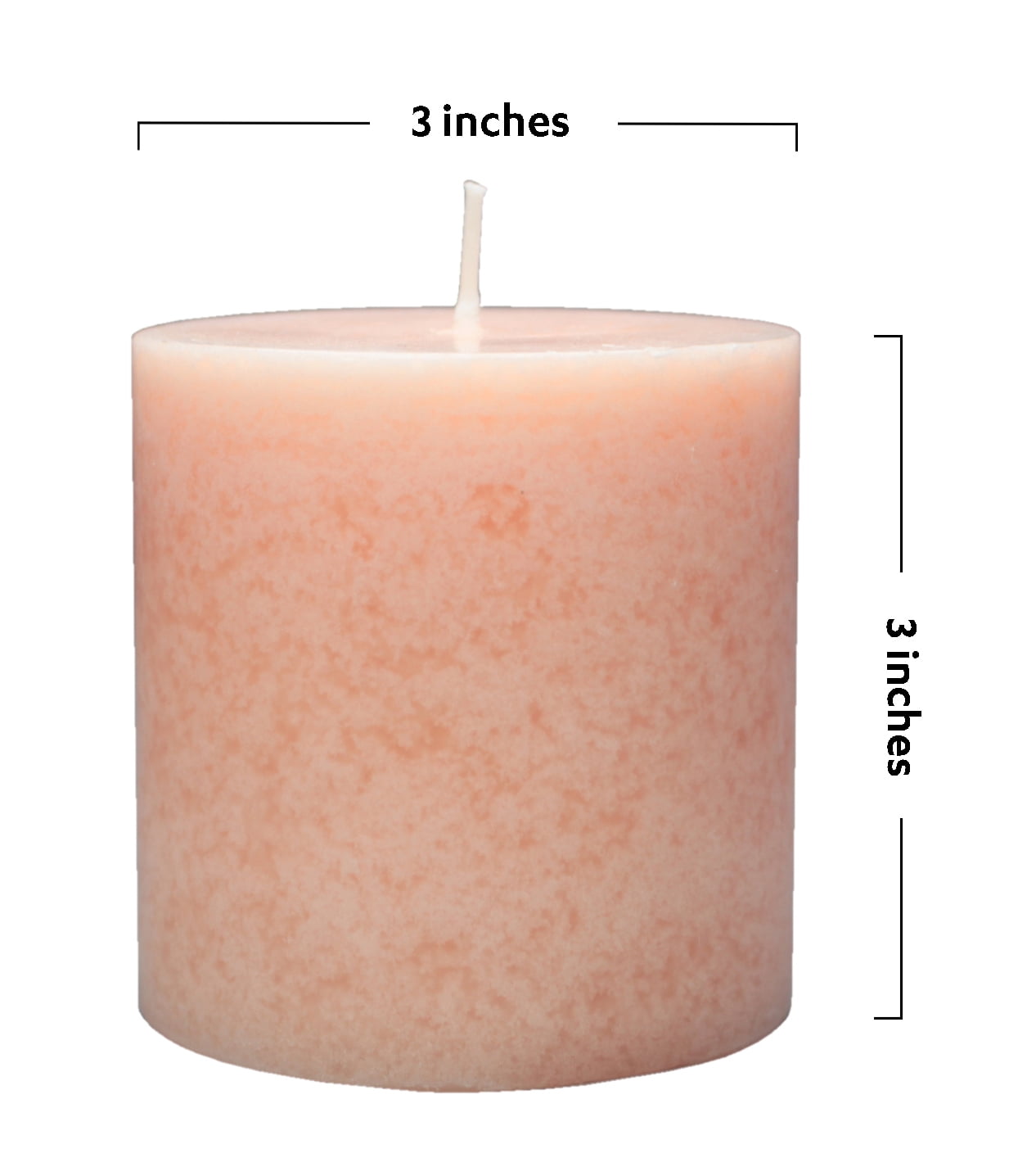 Mainstays Scented Mottled Pillar Candle, 3 x 3 inches, Pink, Peach & Mango