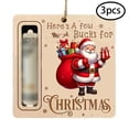 thumbnail image 2 of 3pcs Wooden Christmas Money Holder Ornament, Cash Gift Ornament for Tree Decor, Holiday Unique Pendant for Friend, Exquisitely Carved and Durable, 2 of 6