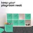 thumbnail image 5 of Pomatree 11 Inch Cube Storage Bin - 9 Pack – Fabric Cube Organizer Bins (Turquoise), 5 of 6