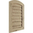 thumbnail image 2 of Ekena Millwork 26"W x 33"H Timberthane Hand Hewn Arch Top Faux Wood Non-Functional Gable Vent, Primed Tan, 2 of 5