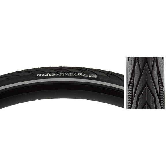 Origin8 Vortex 700x28 Wire TPI 100 Clincher Bk/Blk Smooth Fast Rolling Tread