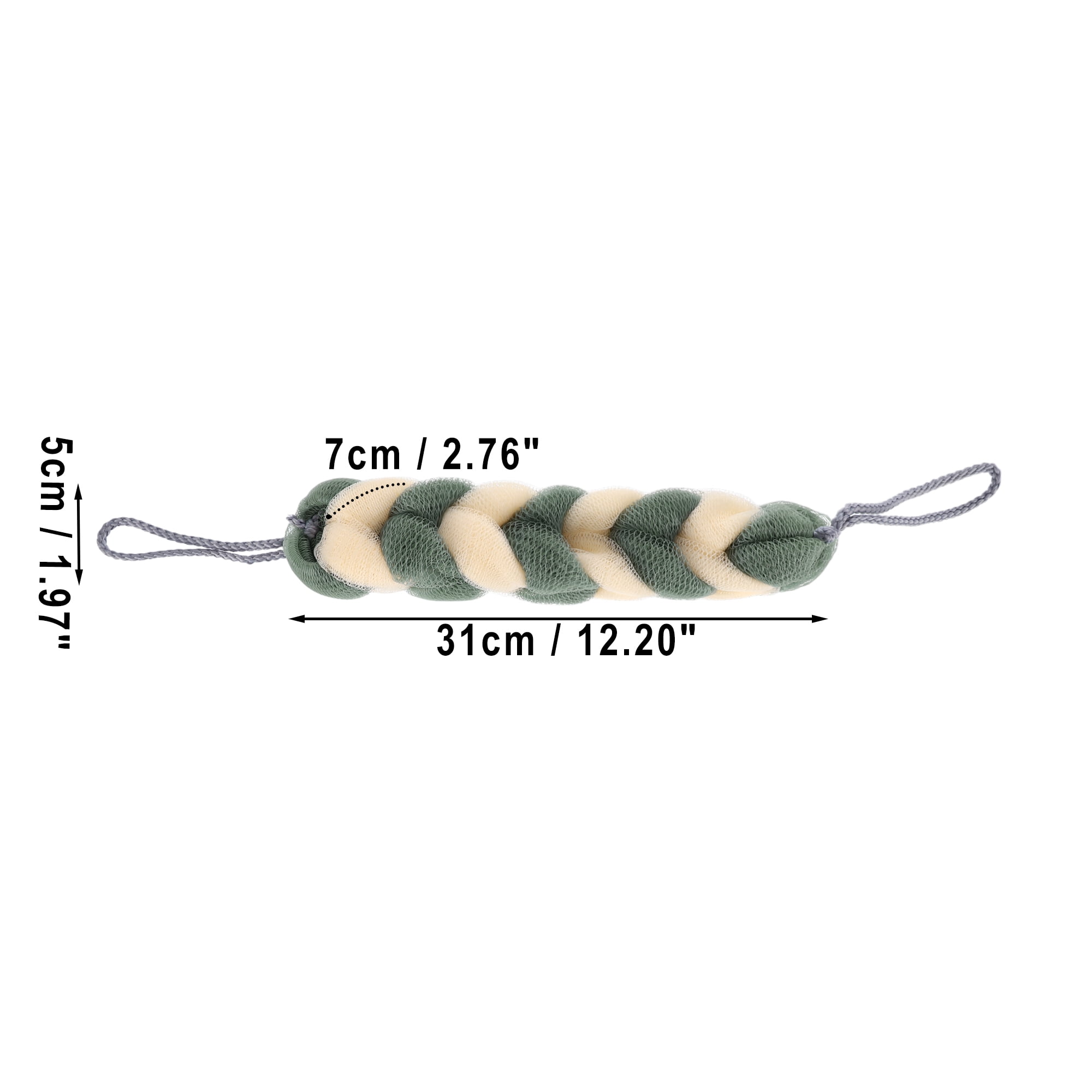 Unique Bargains Long Stretch Back Sponge Back 12.20"x2.76"x1.97" 1 Pc Beige Green