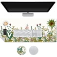 thumbnail image 2 of Large Desk Pad, Waterproof PU Leather Computer Desk Mat for Desktop, Wildflowers Weeds Print Cute Gaming Mouse Pad, XXL Full Desk Mousepad Non Slip Writing Pad 31.5" x 15.7" - Colorful Plants, 2 of 6
