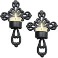 thumbnail image 1 of 2 Pcs Cross Wall Sconce Candle Holder, Wall-Mount Metal Candle Holders for Home, 1 of 5