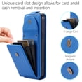 thumbnail image 2 of SaniMore for iPhone 13 Pro Wallet Case, Magnetic Card Pocket Flip Kickstand Removeable Crossbody Lanyard Shockproof Anti-fall PU Leather Anti-scratch for Girls Women Stylish Business Shell, Blue, 2 of 13