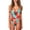 Blue Floral, variant on RELLECIGA Women's High Cut Low Back One Piece Thong Swimsuit for Women