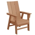 thumbnail image 4 of WestinTrends Ashore Outdoor Patio HDPE Plastic Modern Adirondack Dining Chairs (Set of 2), Teak, 4 of 17