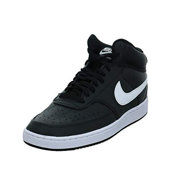 Nike - Nike Men's Court Vision Mid Sneaker, Black/White, 9.5 Regular US ...