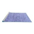 thumbnail image 2 of Ahgly Company Machine Washable Indoor Round Oriental Blue Modern Area Rugs, 6' Round, 2 of 4