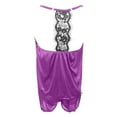 thumbnail image 6 of ICHUANYI Women Sleepwear Sleeveless Strap Nightwear Lace Trim Satin Cami Top Pajama Sets, 6 of 8