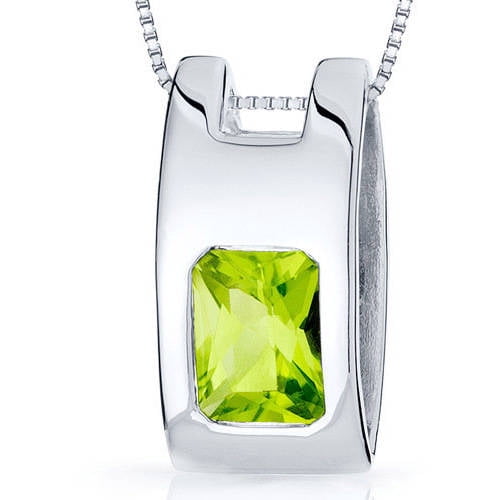Peridot Necklace Silver