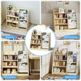 thumbnail image 7 of Hironpal Wooden Kids Bookshelf, 5 Tier Toddler Bookcase and 4 Tier Toy Storage Organizer for Playroom,Burlywood, 7 of 7
