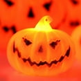 thumbnail image 6 of Plastic Jack O Lantern Pumpkins Halloween Light up Pumpkin Outdoor Indoor Battery Operated Lighted Pumpkin with Spooky Face Halloween Pumpkin Decorations Party Favor Gifts Large(1Pcs), 6 of 9