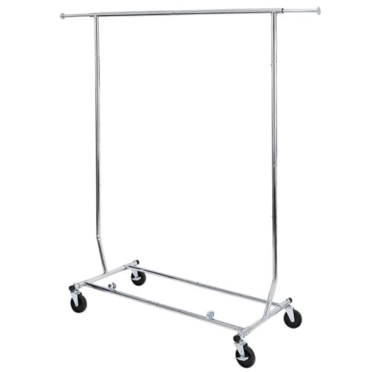 Rolling Garment Rack Clothing Rack Floor Hanger w/Wheels for Clothes Organizer