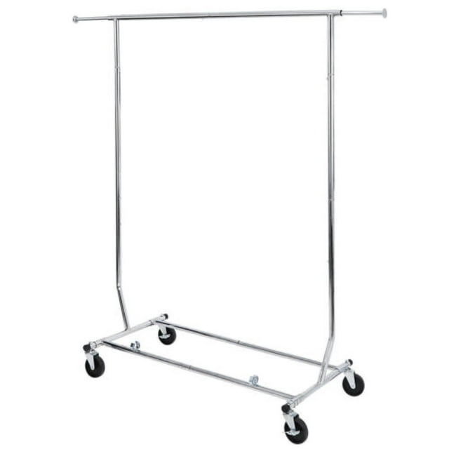 Rolling Garment Rack Clothing Rack Floor Hanger w/Wheels for Clothes