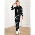 thumbnail image 2 of DPOIS Kids Girls Athletic Tracksuit Long Sleeve Sweatshirt with Pants Set Light Blue 6, 2 of 7