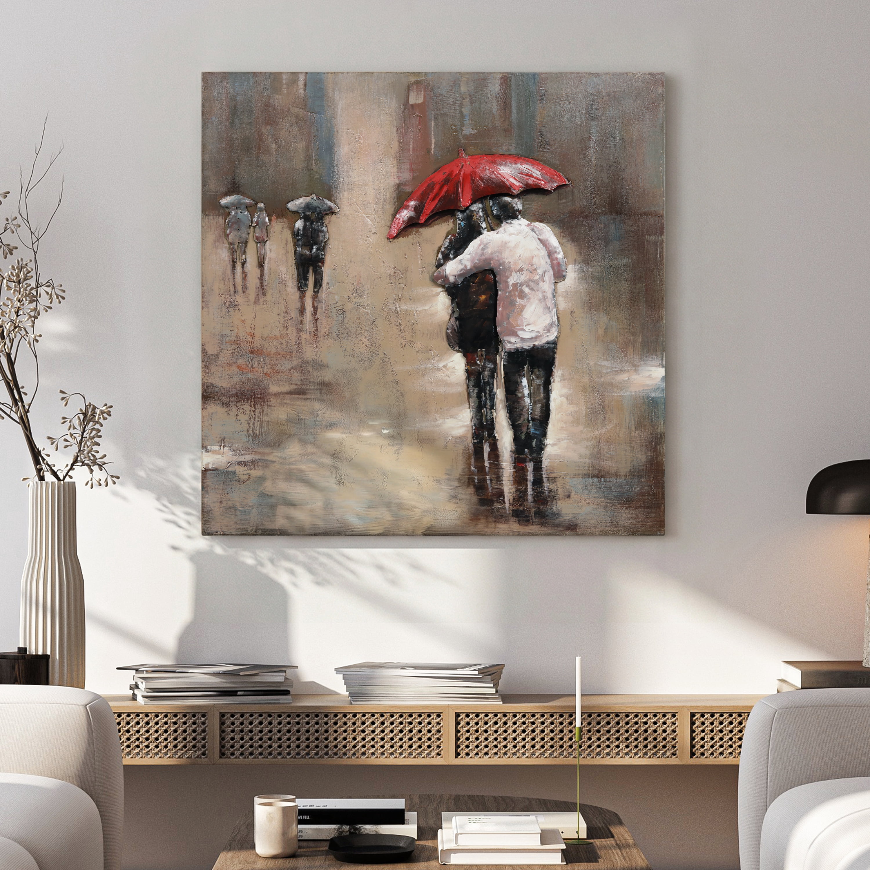 Empire Art Direct Empire Art "Rain"Primo Mixed Media Hand Painted Iron Wall Sculpture
