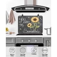 thumbnail image 4 of Large Induction Cooktop Protector Mat You Are My Sunshine Stove Top Covers for Electric Stove, Yellow Sunflowers Cute Bees Heart Dark Gray Decorative Stove Burner Cover Mats, Glass Top Stove Cover, 4 of 7