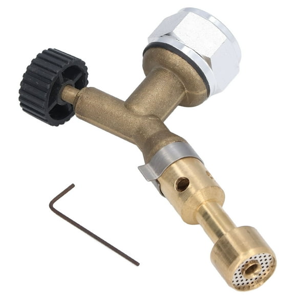 Gas Propane Torch Tips, High Strength Gas Welding Torch Head Wide Application Copper With Hex Wrench For Spiral Flat Gas Cylinders For High Temperature Heating