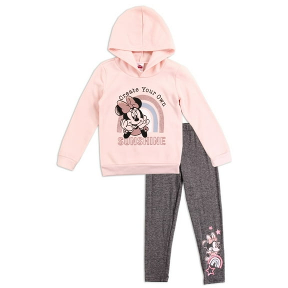 Minnie Mouse Girls' Fleece Pullover Hoodie and Leggings Set (Little Girls)