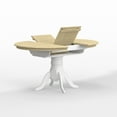 thumbnail image 5 of 7-PC - Oval Butterfly Leaf Dining Table in White/Natural + White Cross Back Dining Chairs Dining Set, 5 of 10