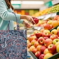thumbnail image 6 of Classic Paisley Reusable Shopping Bag - Eco-Friendly Foldable Tote with Large Capacity (16x15), 6 of 6