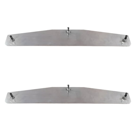 2 Pack 4" x 24" Silver Mud Flap Weights for Semi Trucks - Mirror Finish Stainless Steel with 3 Welded Studs