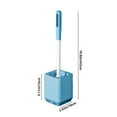 thumbnail image 3 of Toilet Brush Dead Corner Toilet Brush Bathroom Cleaning Brush Toilet Long Handle Wall-Mounted Plastic Soft Bristle Brush Set With Base Toilet Brush And Plunger Set, 3 of 8