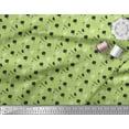 thumbnail image 2 of Soimoi Green Moss Georgette Fabric Black Sketch Floral Print Fabric by the Yard 42 Inch Wide, 2 of 3