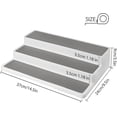 thumbnail image 4 of Inside Cupboard Spice Rack Organizer, 3 Tiered Free Standing Seasoning Shelf Spice Stand, Non-slip Cupboard Organiser Storage Racks, 4 of 5