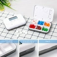 thumbnail image 2 of Distributeur de Pilules avec Alarme, Organisateur Électronique de Pilules avec Affichage LCD, 6 Compartiments, Rappel Numérique de Pilules, Portable Extérieur, 2 of 7