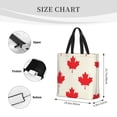 thumbnail image 3 of Wukai Happy Canada Day Print Reusable Grocery Bag Shopping Bags with Zipper Shoulder Shopping Handle Bag Suitable for Outdoor Convenient Daily Bag, 3 of 8
