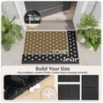 thumbnail image 3 of PABUBE Outdoor Doormat ,Durable Interlocking Welcome Mat, Dirt Trapper Rubber Mat and Non-Slip Low Pile Doormat for Entry Rug,Black, 17" x 30", 3 of 11