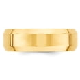 thumbnail image 3 of Real 14kt Yellow Gold 7mm Bevel Edge Comfort Fit Band Size 8; for Adults and Teens; for Women and Men, 3 of 4