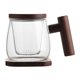 thumbnail image 1 of Taza de té: taza de té de vidrio con infusor y tapa - taza de té con mango de madera, taza de té para remojar el té en el hogar y la oficina MFZFUKR BST2002197-3, 1 of 5