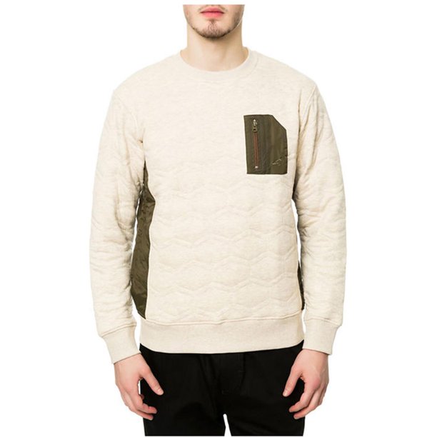 Staple The Miramar - Sudadera acolchada para hombre, color beige, pequeña