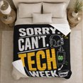 thumbnail image 5 of Tech Week Crew Humor Theater, Playful Food Art Scene, Warm Flannel Blanket for Living Room and Reading Nook with Detailed Artwork, Art Lovers Birthday Gift, Playful Home Decor, 5 of 9