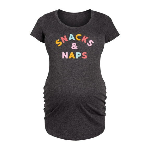 Bloom Maternity - Snacks And Naps - Maternity Scoop Neck T-Shirt