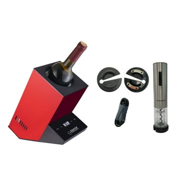 Equator Single Bottle Chiller Wine-Champagne-Water Red 110V AC/12V DC with Wine Bottle Opener