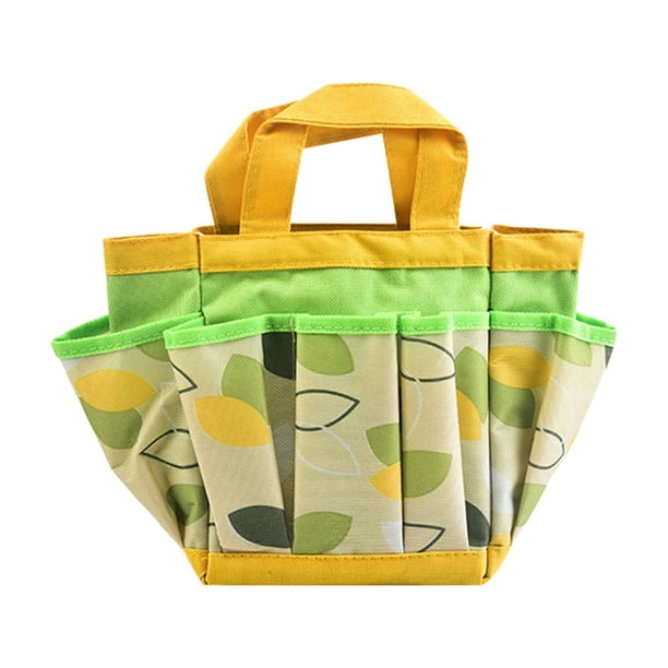 Bolsa de jardinería con bolsillos, organizador de herramientas de jardín, bolsa de almacenamiento para el hogar, tela Oxford resistente para herramientas de poda, deshierbe y mantenimiento del hogar