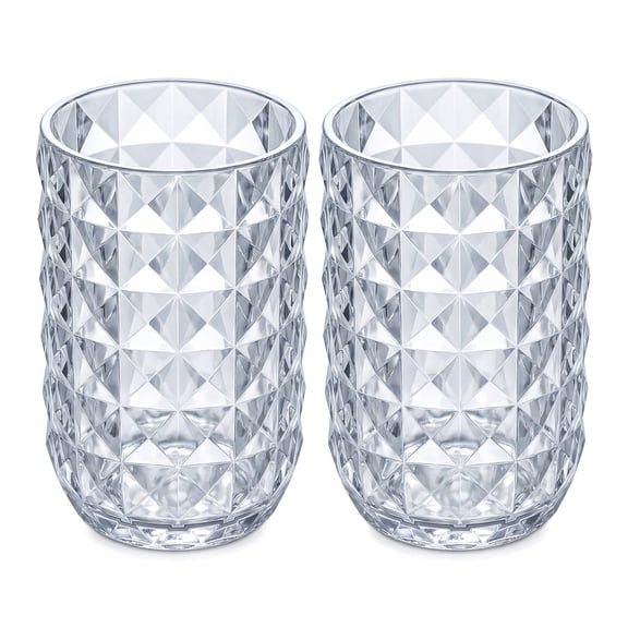 Toothbrush Holder Large Travel Toothbrush Cup, Clear and Bright Toothpaste Container Bathroom Tumbler, Comfortable to Hold, Reusable Unbreakable Toothbrush Cup for Bathroom Dormitory (2PCS)