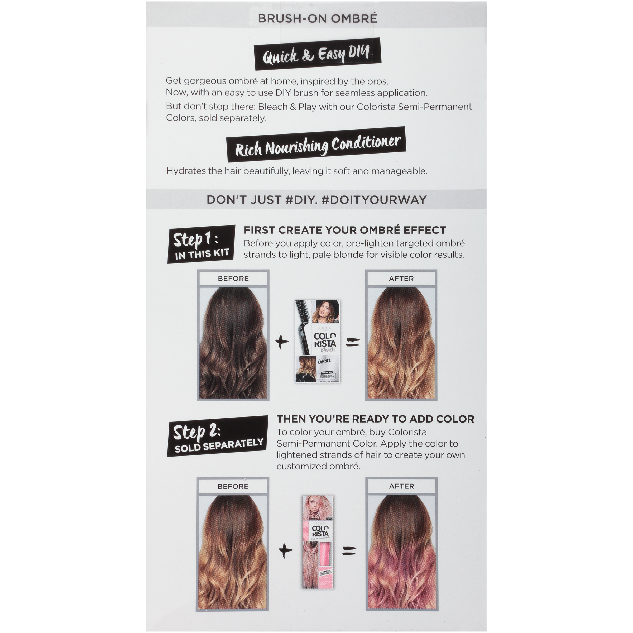 L Oreal Paris Colorista Bleach Ombre 1 Kit Walmart Com Walmart Com