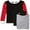 Black/Red-White Dot/White/Black/Heather, variant on Marky G Apparel Baby 100% Cotton Long Sleeve Pajama Top (Pack of 3)
