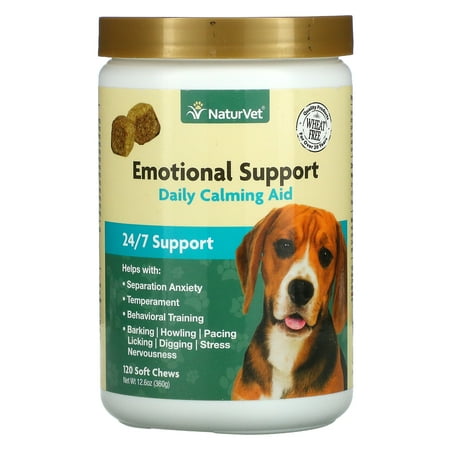 UPC: 0797801602396 | Emotional Support  Daily Calming Aid  120 Soft Chews  12.6 oz (360 g)  NaturVet
